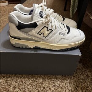New Balance 550 White and Black Sneakers